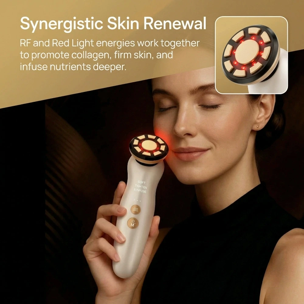 RF Facial Massager LED Light t - Galvanic Skin Sensor 评论和价格