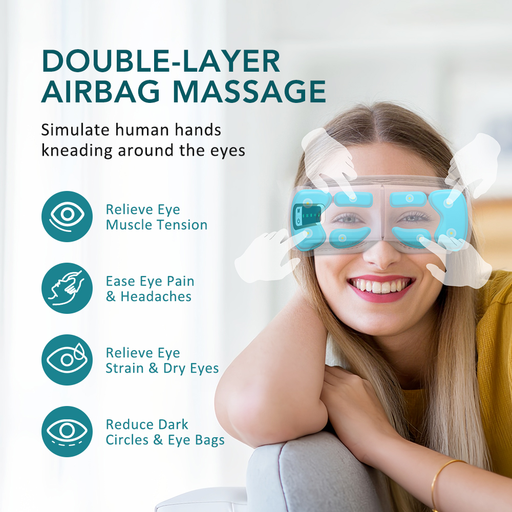 Foldable Eye Air Pressure Mass - Light Therapy Glasses 评论和价格