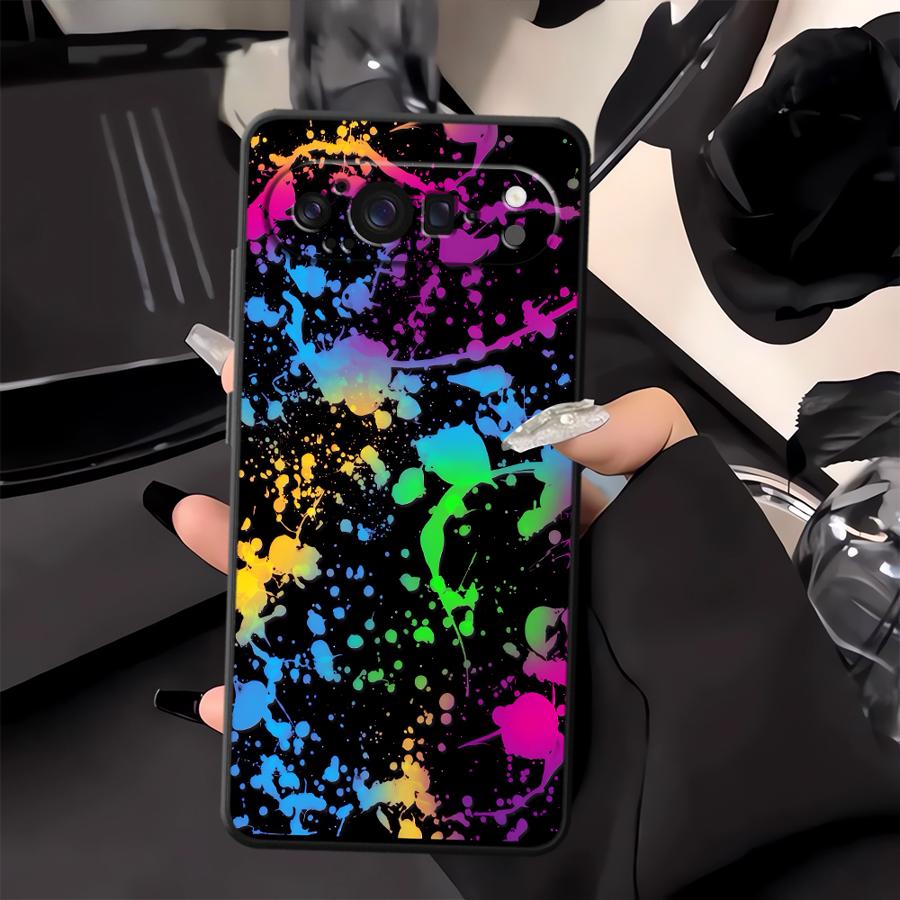 Rainbow Paint Splatters Funda  - Google Pixel 9 Pro 评论和价格