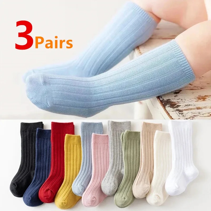 3Pairs/Lot Baby Knee High Sock - Baby Sock Oximeter 评论和价格